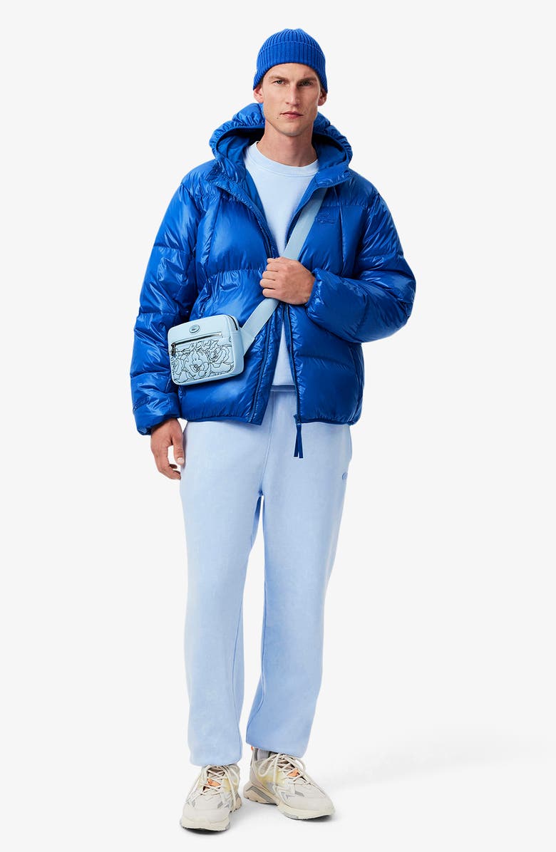 Lacoste Water Repellent Down Short Puffer Jacket, Alternate, color, Lazuli