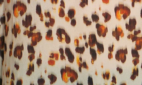 Apny Puff Shoulder Button Front Top In Brown