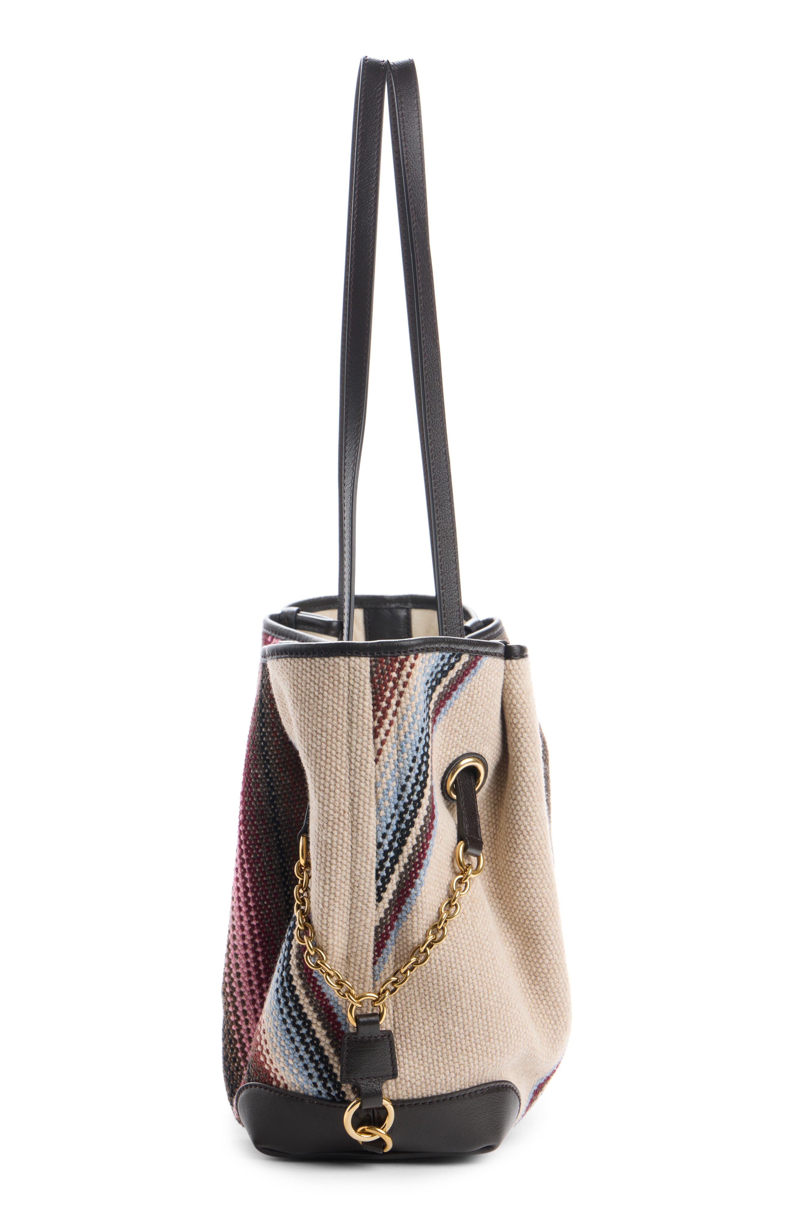 Clover Large Stripe Wool Blend Tote, Alternate, color, KOHL BROWN