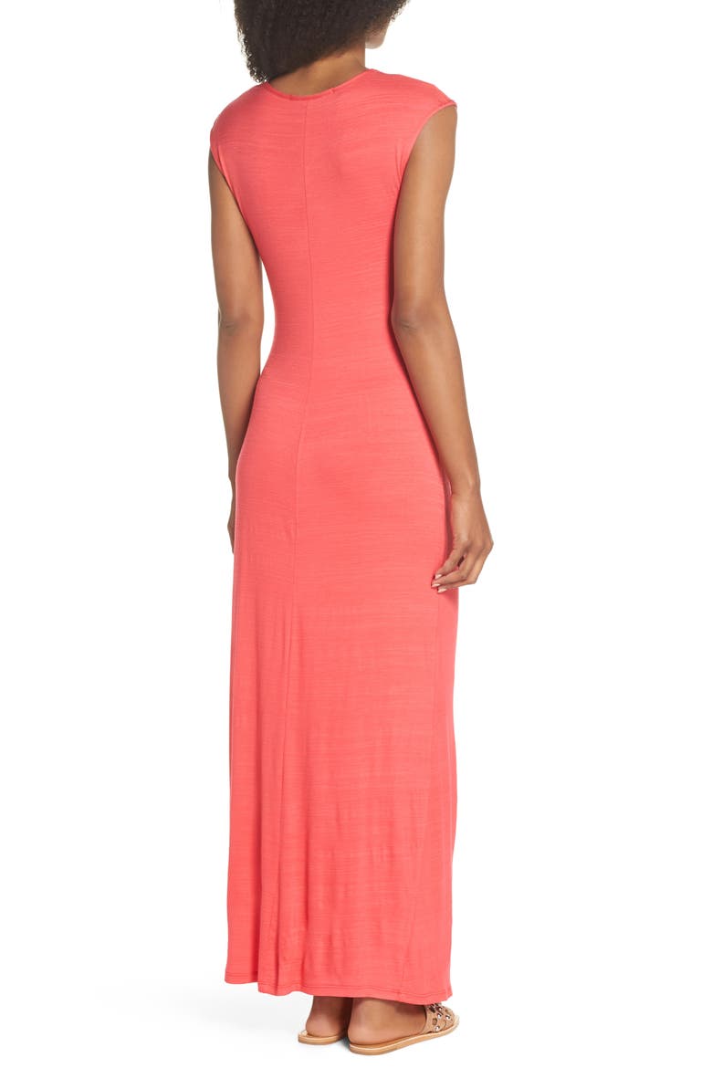 Ruched Jersey Maxi Dress, Alternate, color, FUCHSIA
