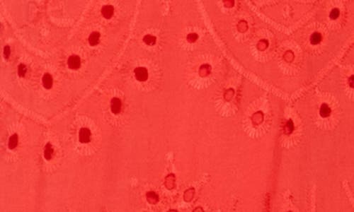 SAM EDELMAN SAM EDELMAN HIGH NECK EYELET MIDI DRESS 