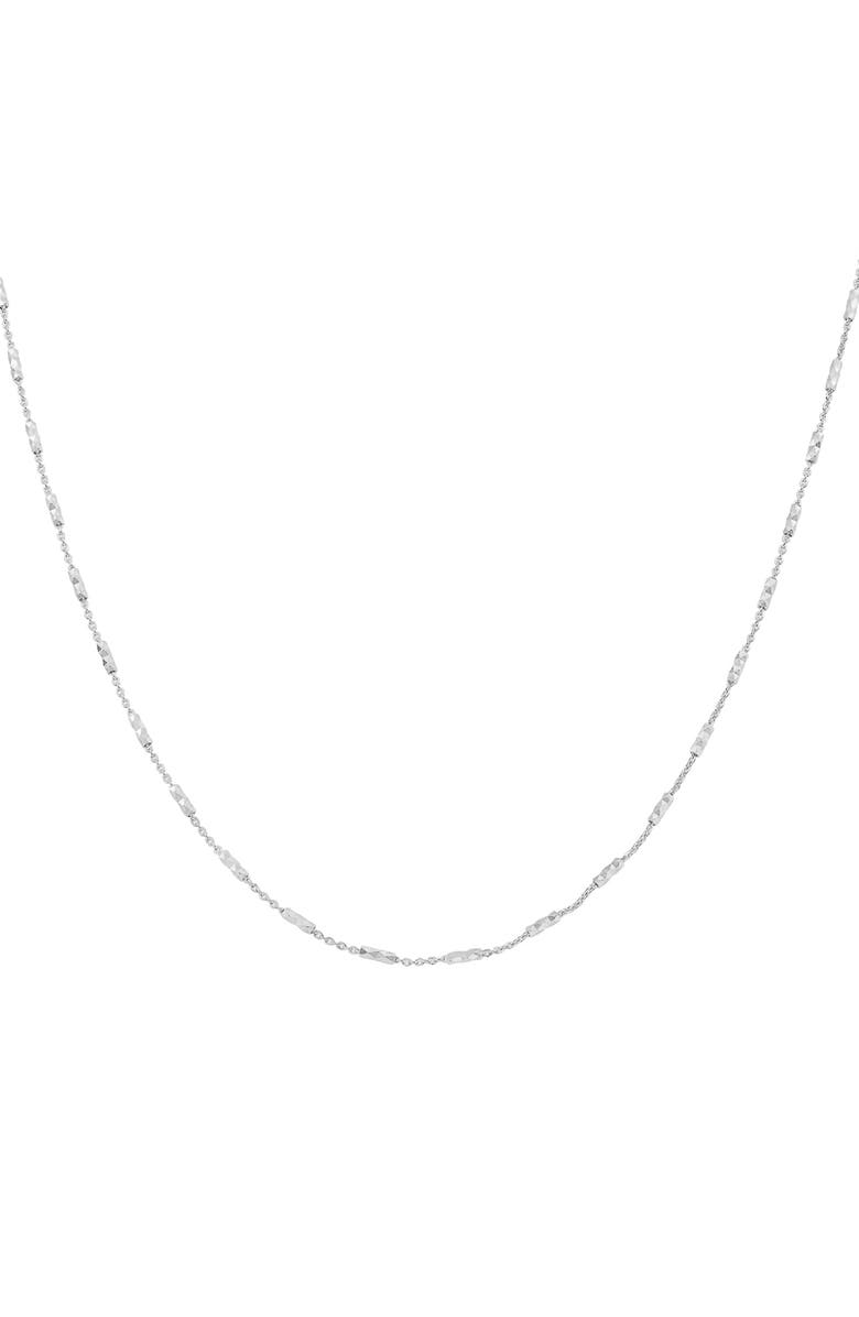 Bearfruit Jewelry Sterling Silver 18k Gold Plated Juliana Basic Chain Necklace, Main, color, Silver
