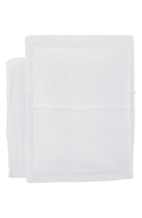 Pom Pom At Home Frayed Edge Sheet Set In White