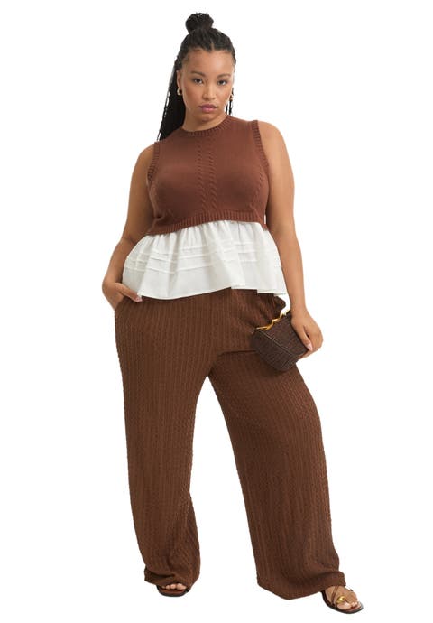Sleeveless Peplum Sweater