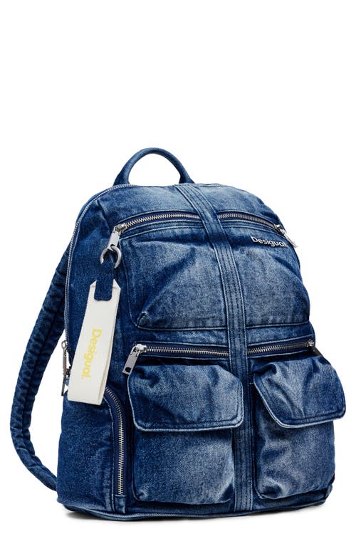 Desigual Denim L Backpack In Blue