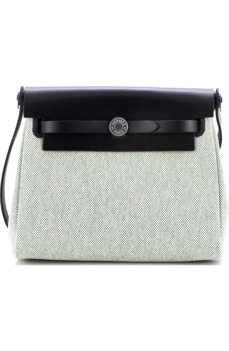 Pre-Owned Hermes Herbag Zip Toile and Leather 20, Main, color, Noir