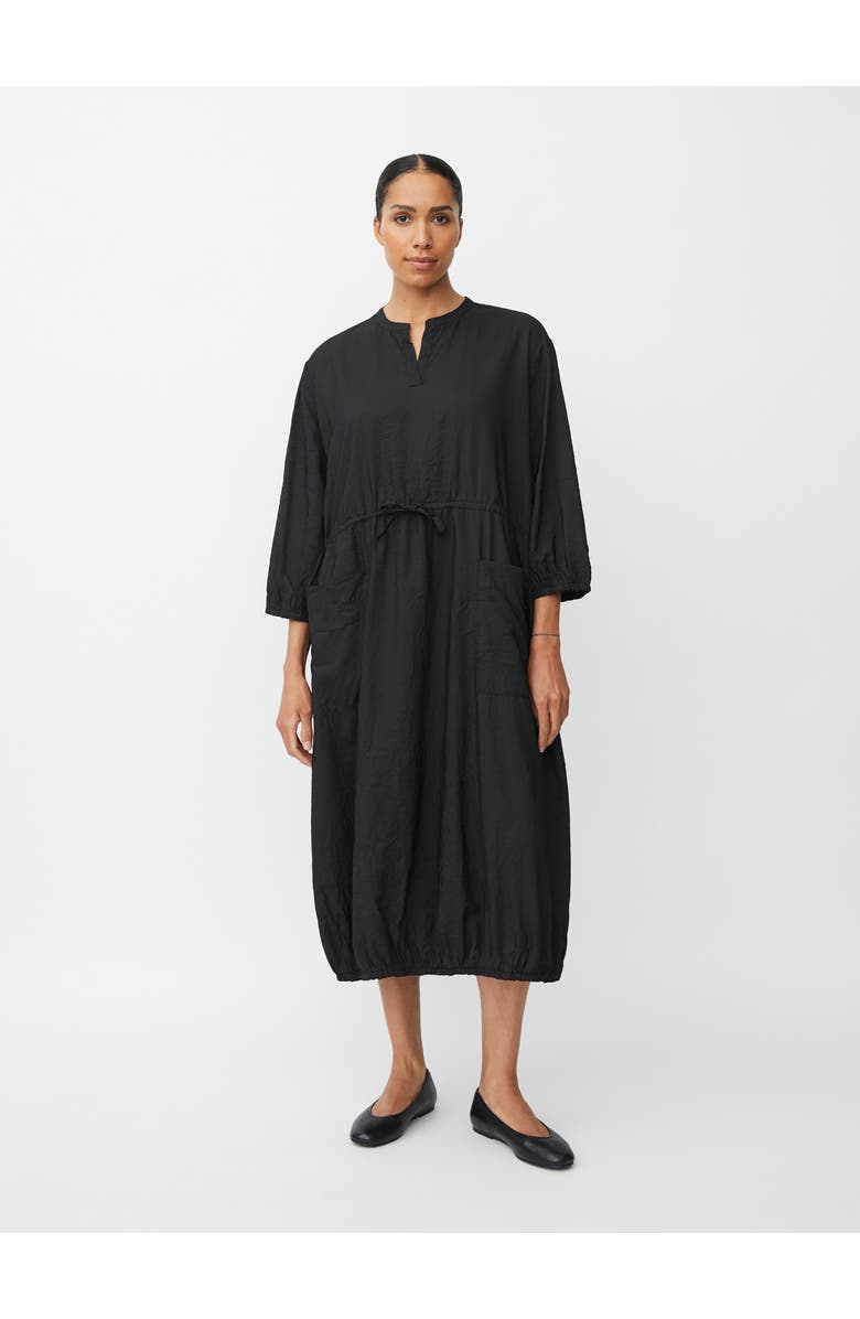 Masai Copenhagen MaNymosa 3/4 Sleeve Loose Fit Midi Dress, Main, color, Black