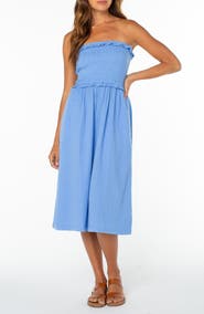 Roxy Avalon Strapless Midi Dress