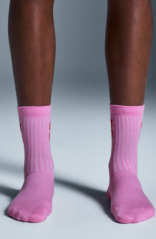 On 3-pack Logo Quarter Socks In Mauve/raspberry