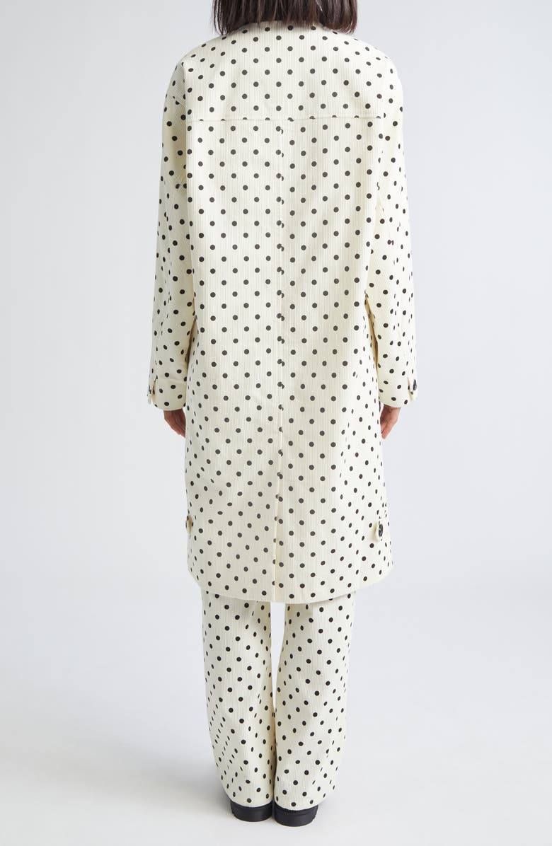 Tanner Fletcher Gender Inclusive Porter Polka Dot Coat, Alternate, color, Ivory/ Black Polkadot