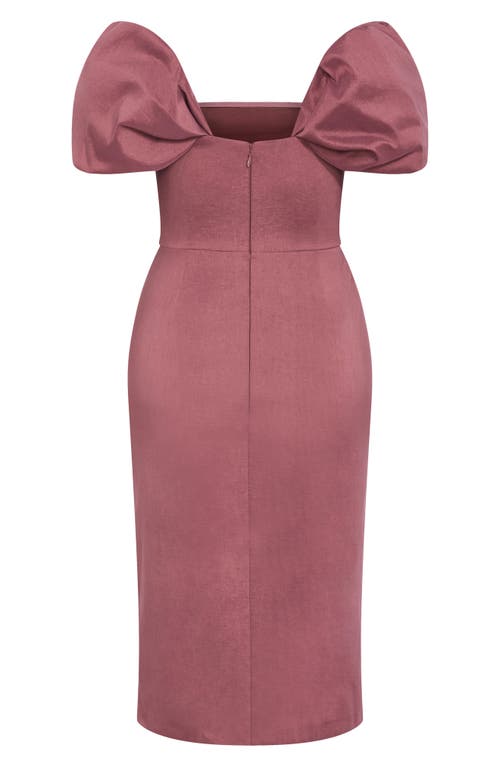 Shop City Chic Elyse Puff Sleeve Sheath Dress
