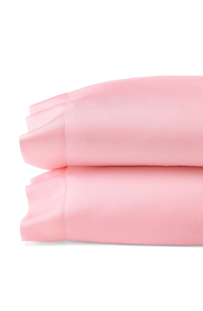 SFERRA Fiona Cotton Sateen Pillowcases, Main, color, Carnation