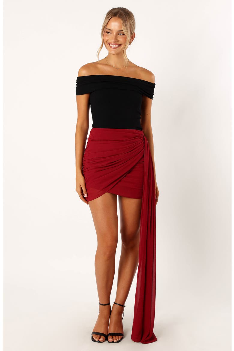 Night Lover Miniskirt, Alternate, color, MERLOT