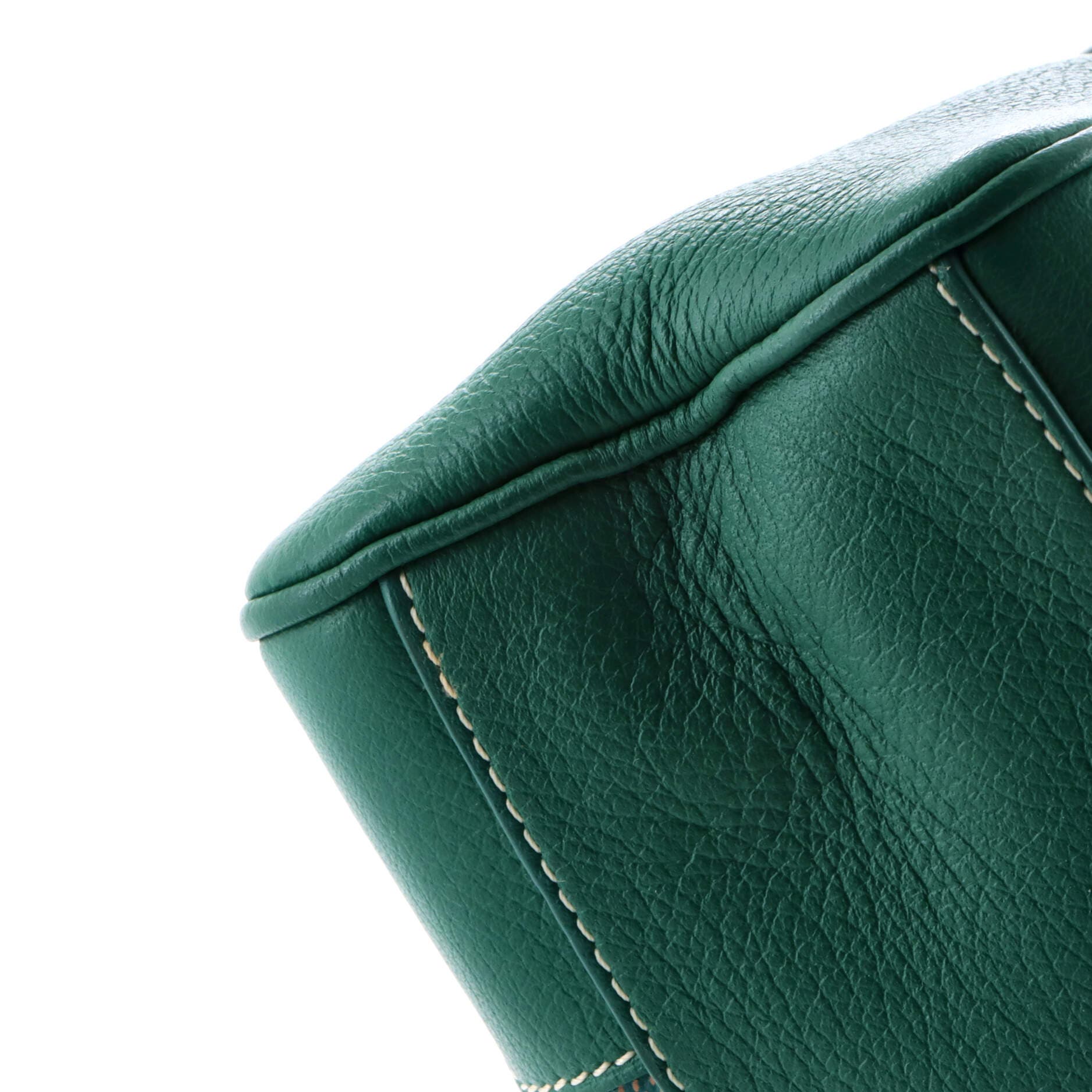 Pre-Owned Goyard Saigon Top Handle Bag Coated Canvas with Leather Mini, Alternate, color, Green