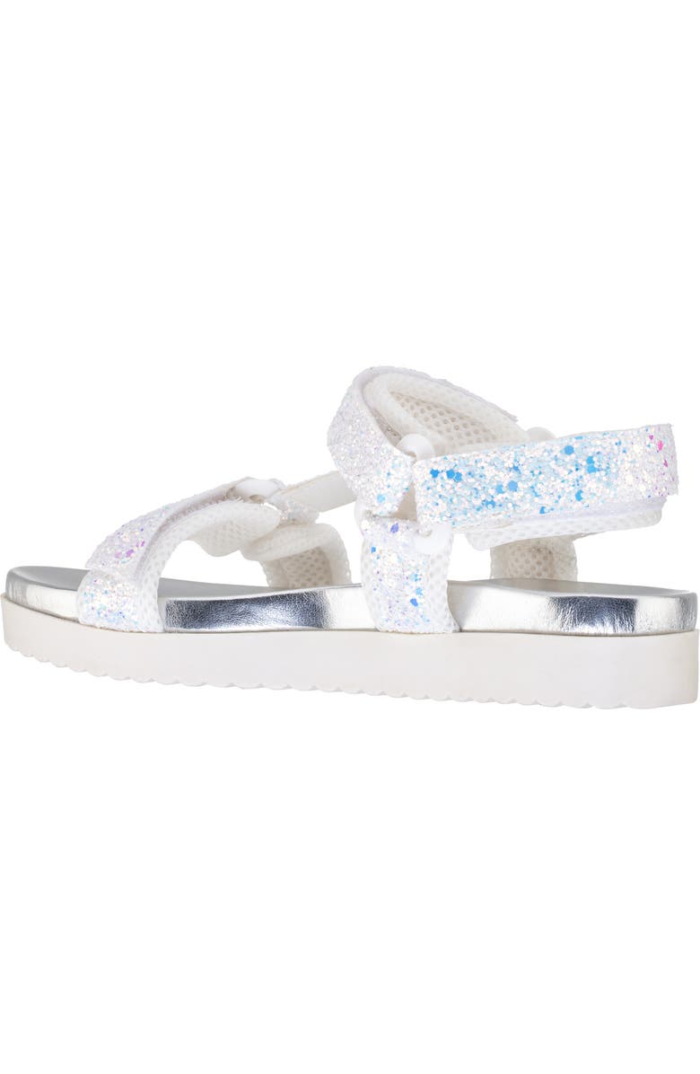 Nina Kids' Anjelita Sandal, Alternate, color, White Chunky Glitter