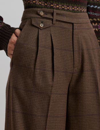 【MODERNIF】Deli Wool Check Wide Pants 0400022136271_MULTICOLOR?wid=