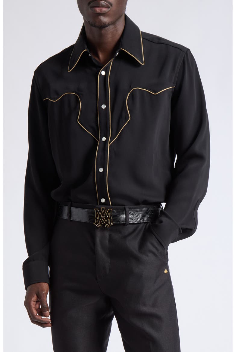 Western Shirt, Main, color, BLACK