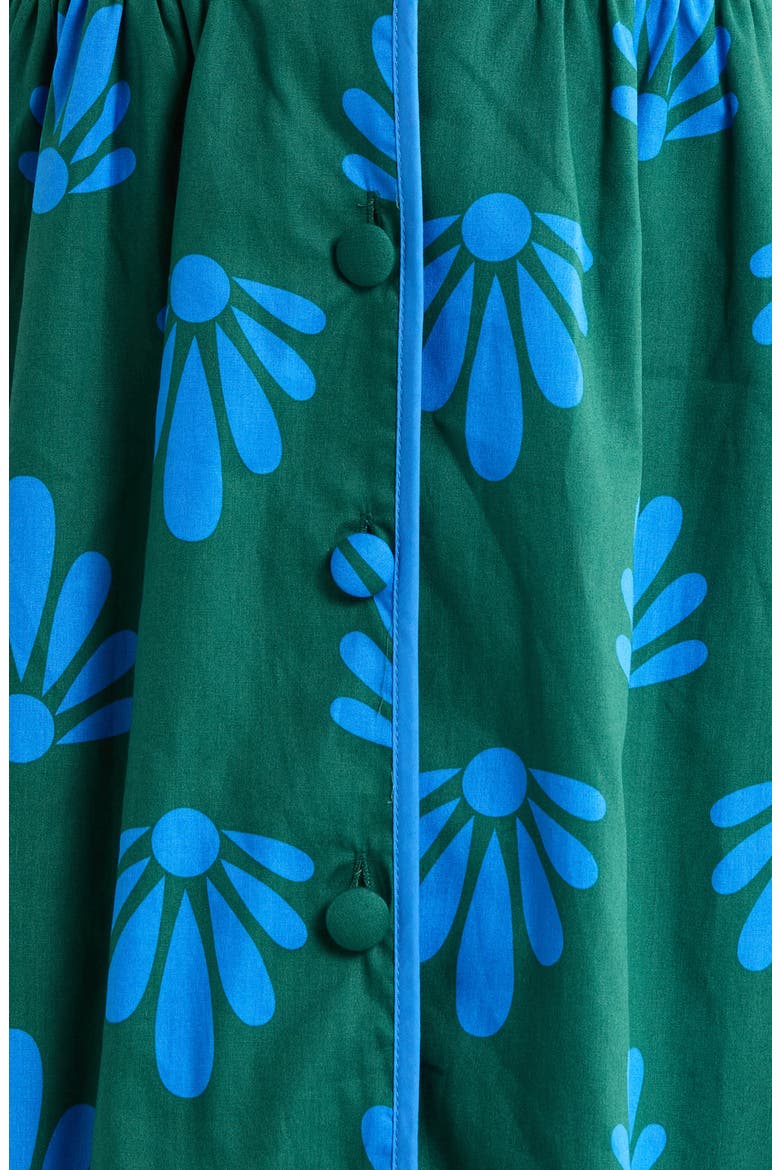 Davie Floral Print Midi Dress, Alternate, color, EMERALD-MULTI