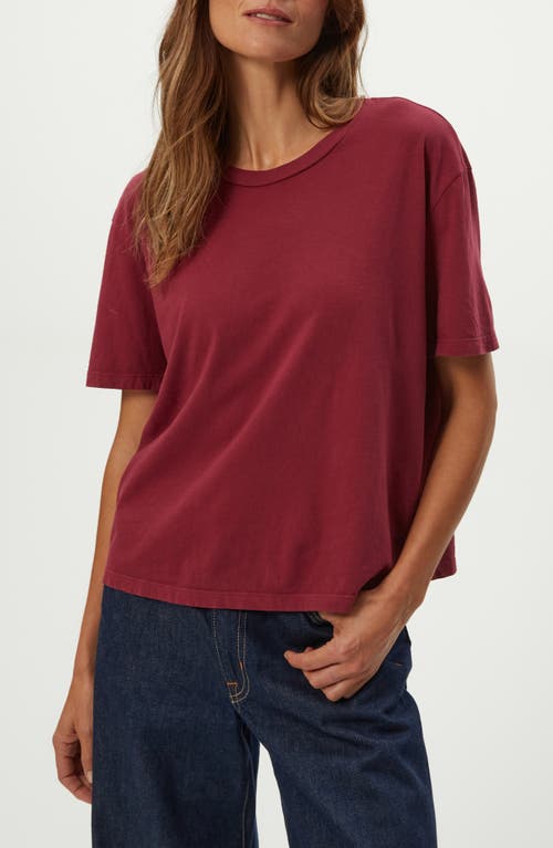 Michael Stars Nina Cotton T-shirt In Burgundy