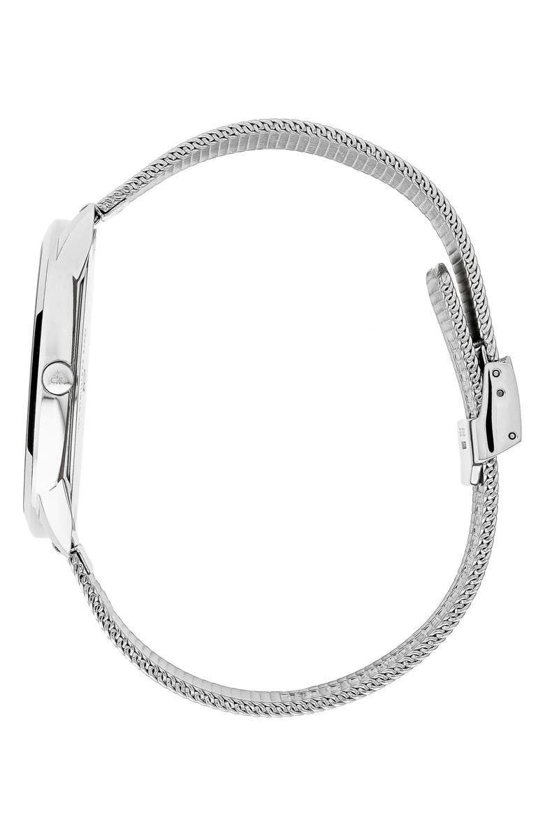 Calvin Klein Minimal Mesh Bracelet Watch, 43mm, Alternate, color,