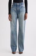 Alaïa Distressed Straight Leg Jeans