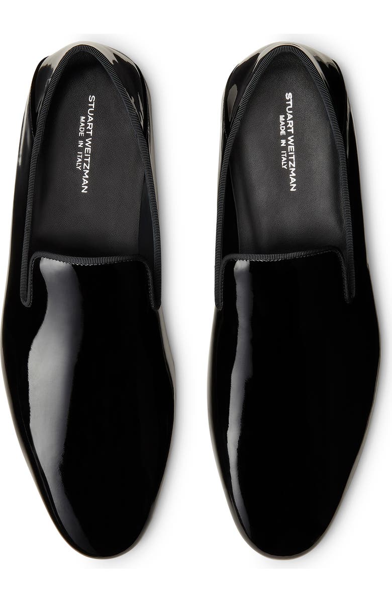 Stuart Weitzman Buzz Venetian Loafer, Alternate, color, Black Patent