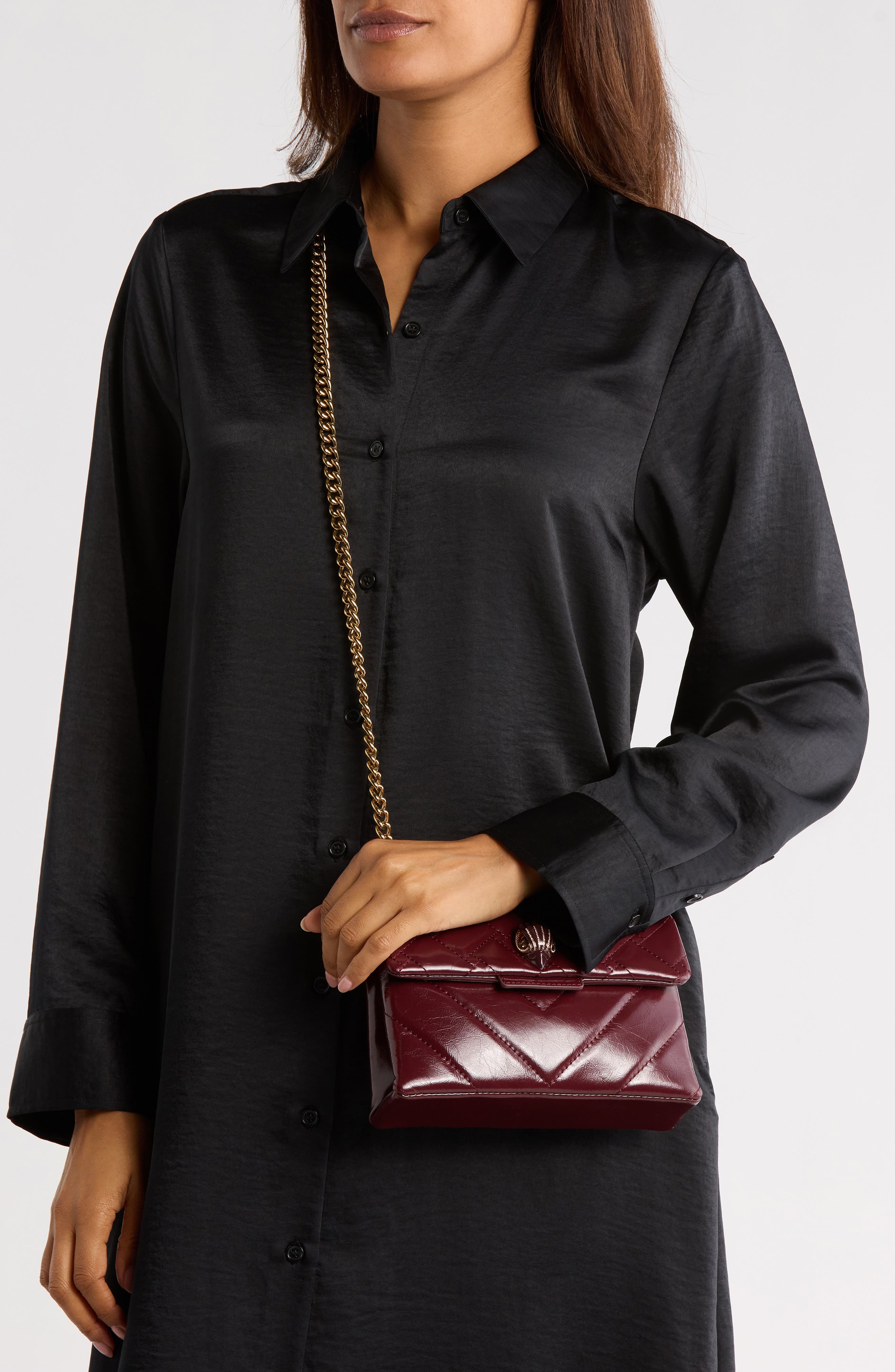 Kurt Geiger London Mini Kensington Quilted Leather Crossbody Bag, Alternate, color, 