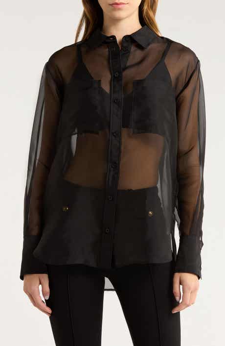 FRAME The Silk Organza Button-Up Shirt