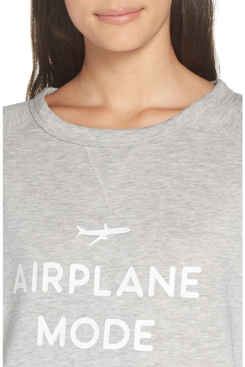 Airplane Mode Cozy Lounge Sweatshirt, Alternate, color, PEBBLE HEATHER
