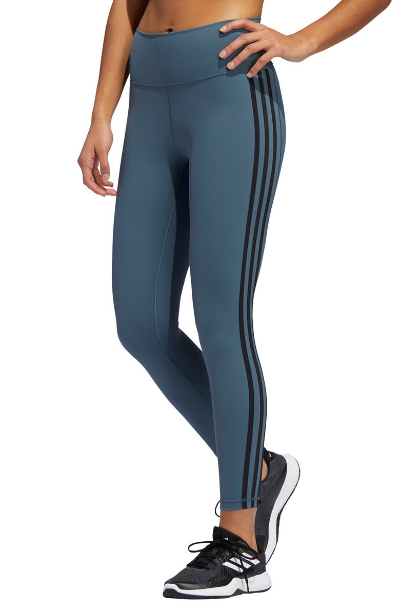 adidas 3-Stripes 7/8 Leggings, Main, color, 