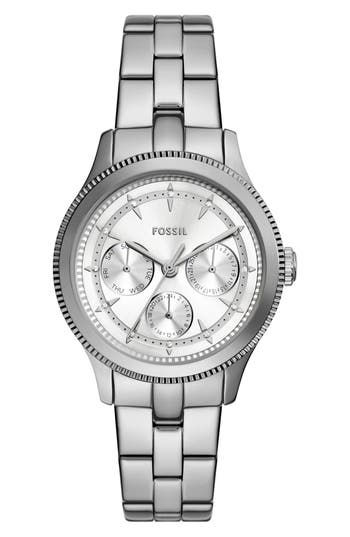 Fossil Brynn Multifunction Bracelet Watch, 38mm In Silver