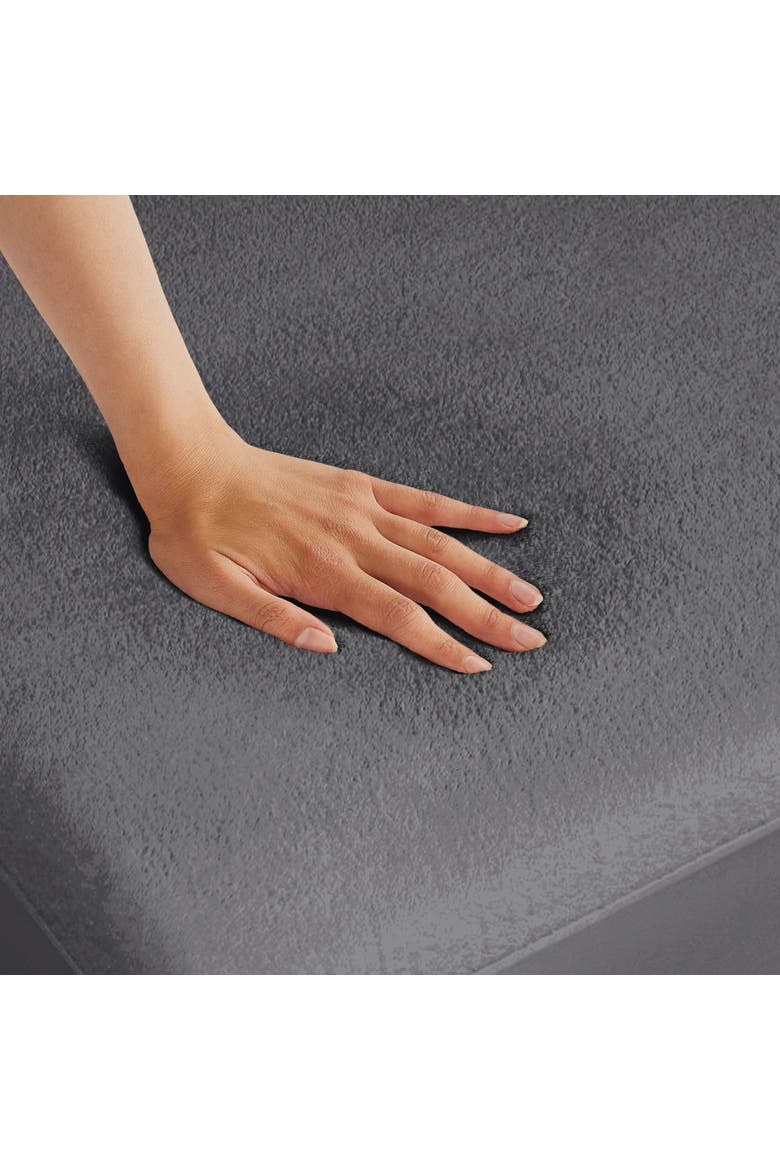 Cotton Terry Waterproof Mattress Protector, Alternate, color, Grey