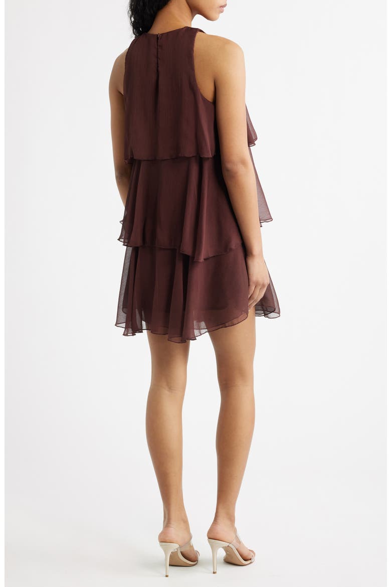 Cake Ruffle Minidress, Alternate, color, CHOCOLATE
