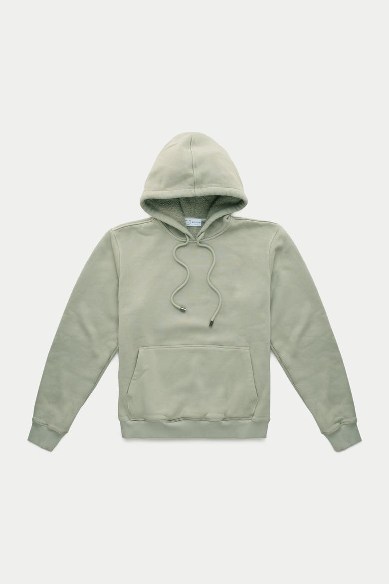 Cotton Fitted Hoodie, Main, color, Calliste Green