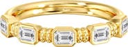 Everlee Aura East West Emerald Bezel Lab Diamond Band in 14K