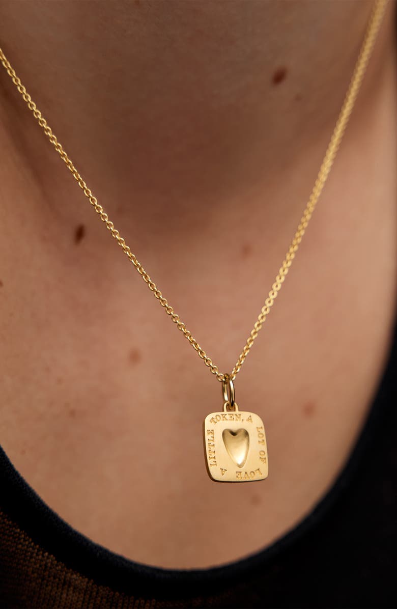 Monica Vinader Love Token Pendant, Alternate, color, 18K Gold Vermeil
