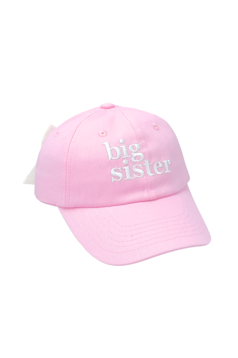 Big Sister Twill Bow Baseball Hat, Main, color, Pink