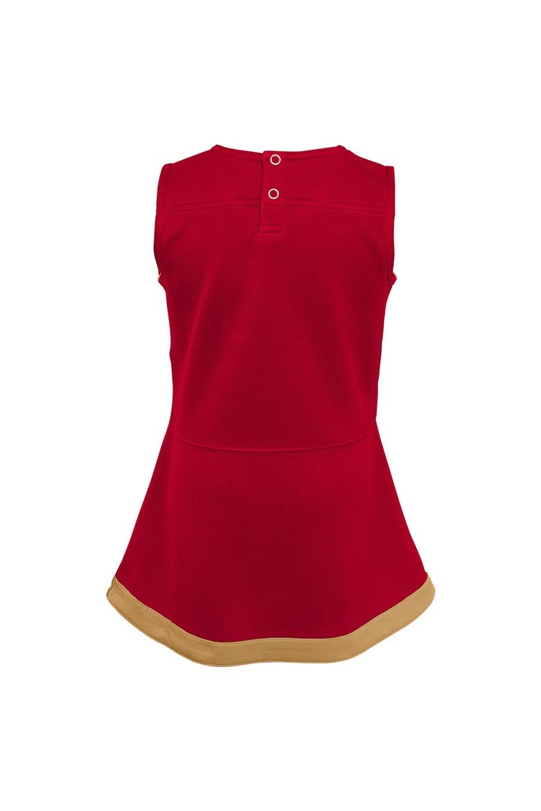 Girls Toddler Scarlet San Francisco 49ers Cheer Captain Dress with Bloomers, Alternate, color, Scarlet