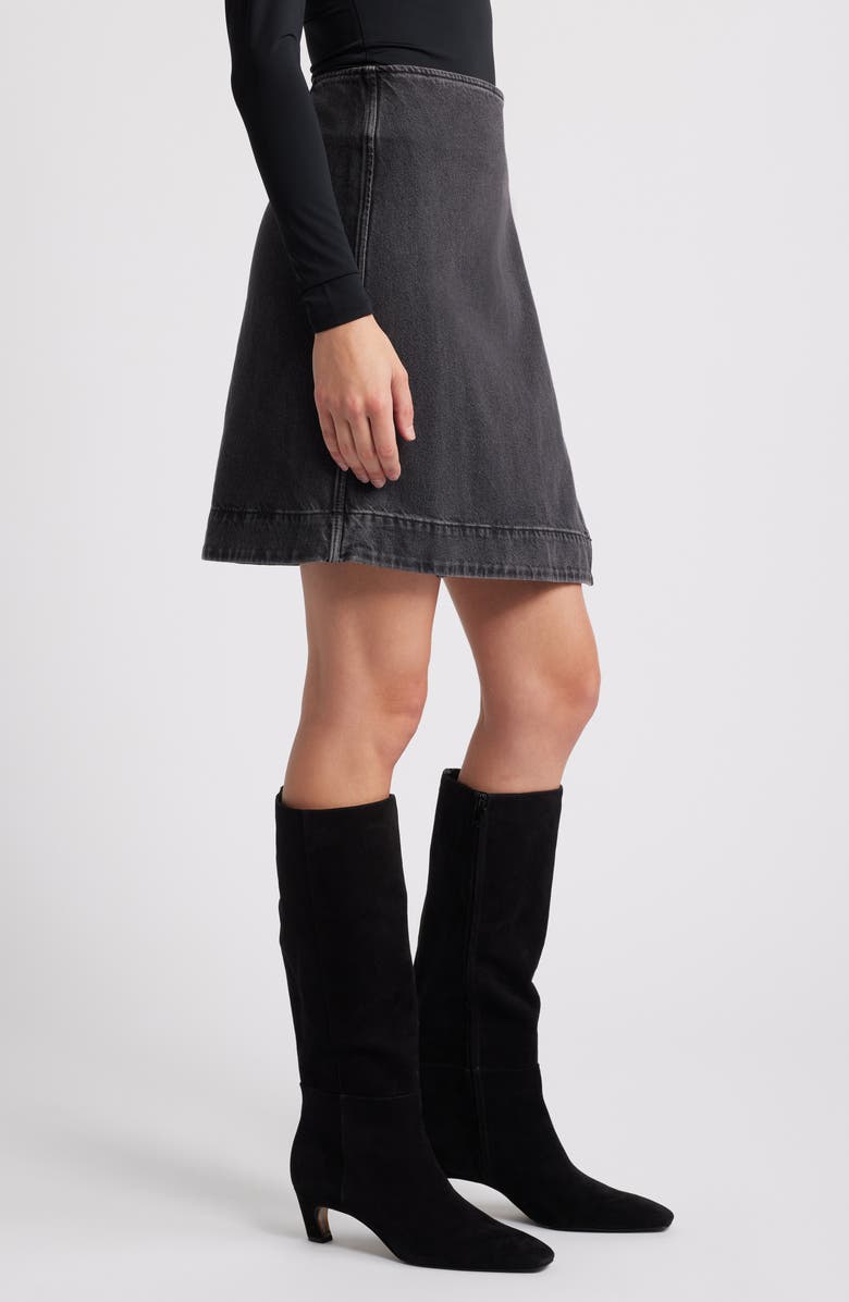 COS Denim Wrap Miniskirt, Alternate, color, 