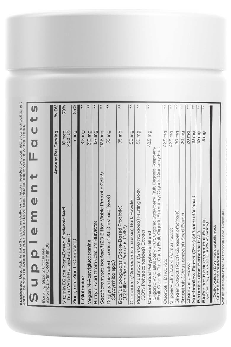 Leaky Gut L-Glutamine  + Probiotics Supplement, Alternate, color, White