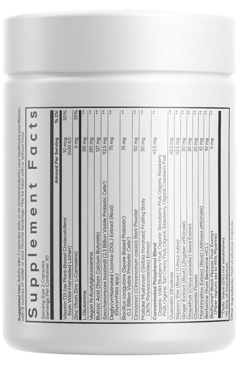 Codeage Leaky Gut L-Glutamine  + Probiotics Supplement, Alternate, color, White