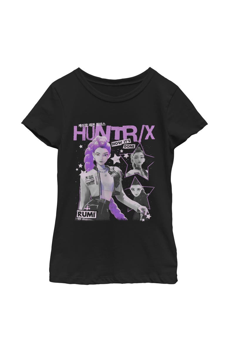 KPop Demon Hunters Girl's KPop Demon Hunters Pop Star Huntrix Rumi  Graphic T-Shirt, Main, color, Black