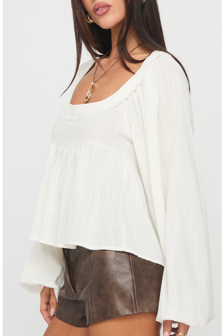 Benjie Long Sleeve Top, Alternate, color, WHITE