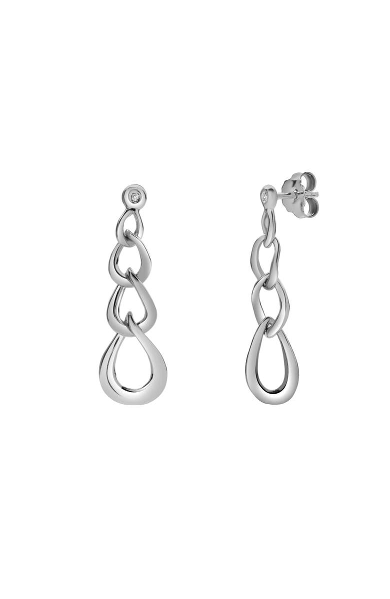 LuvMyJewelry Averelle Sterling Silver 0.02 Ct Diamond Linked Drop Earrings, Alternate, color, 925 Sterling Silver
