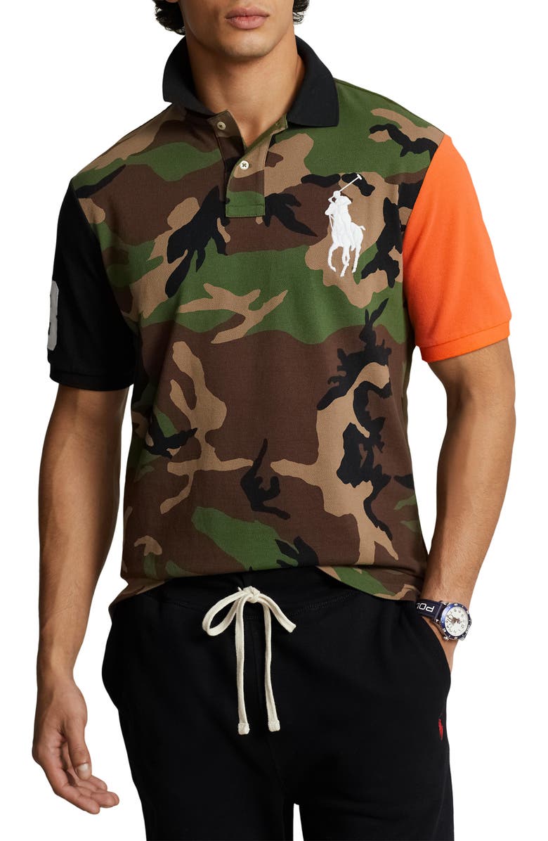 Polo Ralph Lauren Cotton Mesh Polo, Main, color, Manzanilla Multi