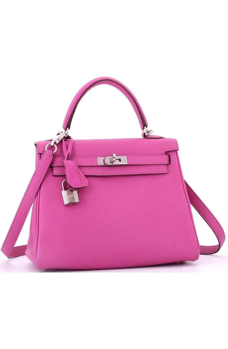 Pre-Owned Hermes Kelly Handbag Pink Togo with Palladium Hardware 25, Alternate, color, Magnolia