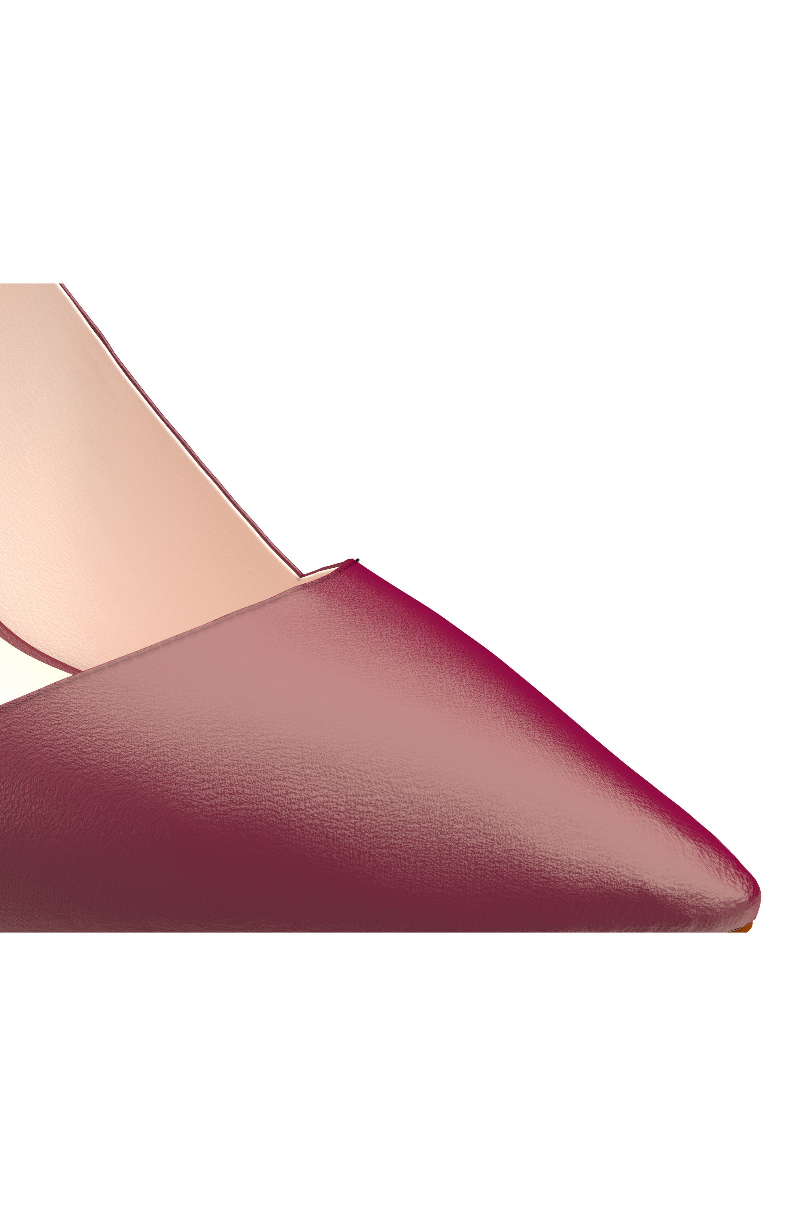 Block Heel Pump, Alternate, color, BURGUNDY LEATHER
