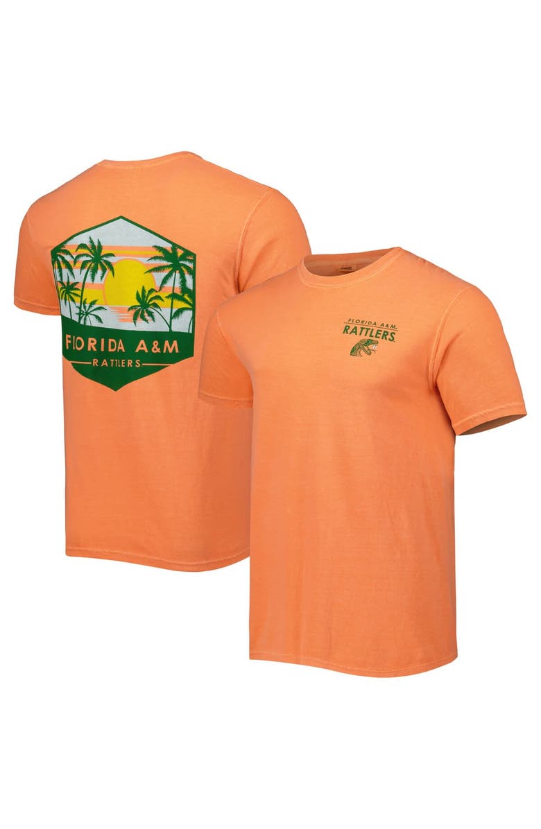 IMAGE ONE Men's Orange Florida A&M Rattlers Landscape Shield T-Shirt, Alternate, color,