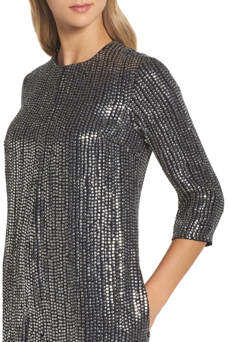 Desiree Disco Romper, Alternate, color, BLACK/ GUNMETAL