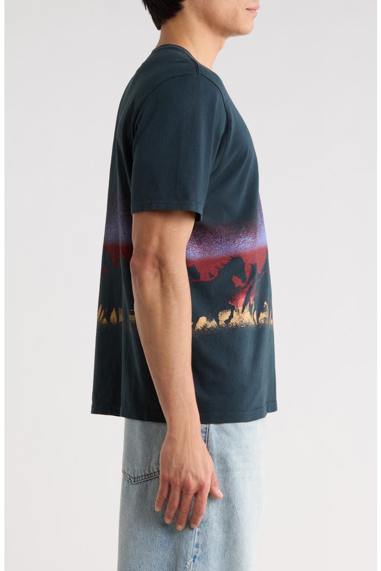 Driftin' Back Cotton Graphic T-Shirt, Alternate, color, HARD WASHED BLACK